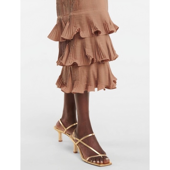 Johanna Ortiz Midi Ruffle Canela Flavour Pleated Skirt - Picture 6 of 8